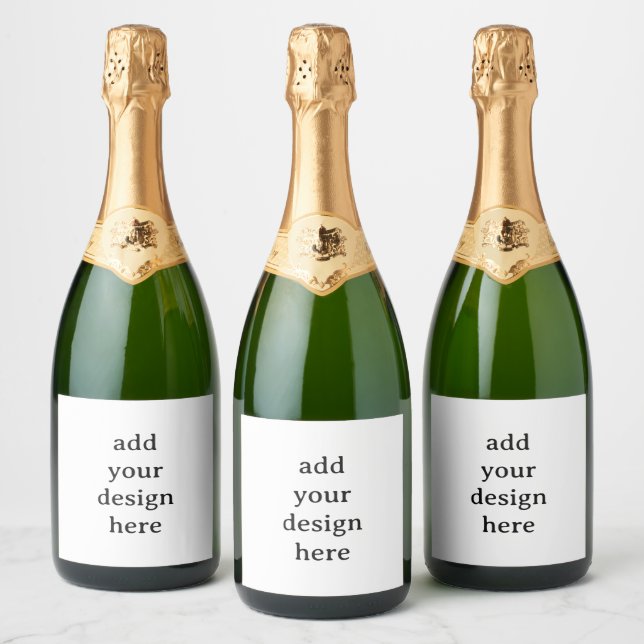 Create Your Own Simple Custom 4" x 3.5" Bottle  Sparkling Wine Label (Bottles)