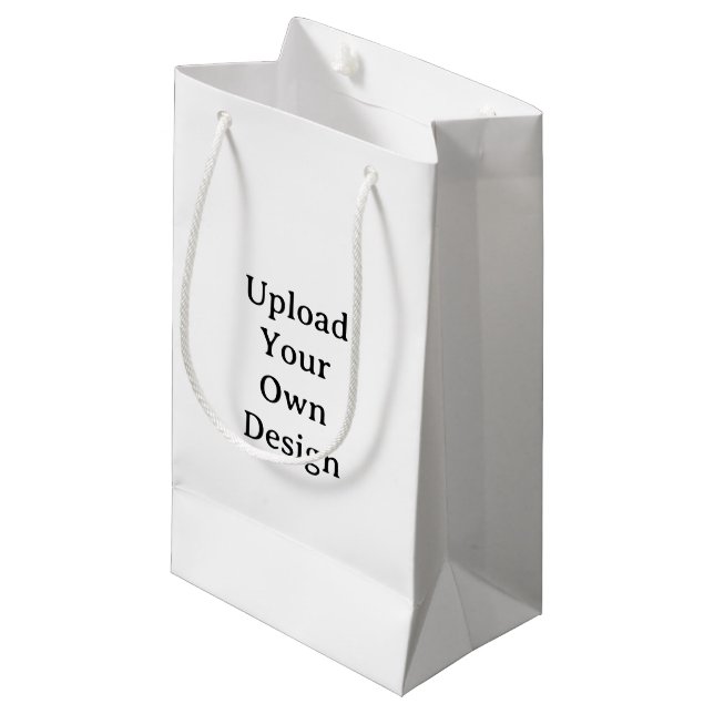 Create Your Own Simple Custom 5”x3”x8.5” Matte Small Gift Bag (Front Angled)