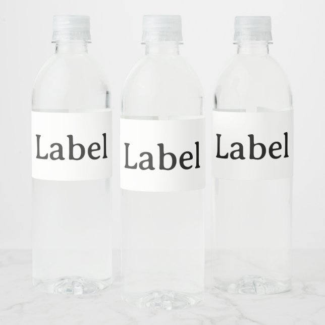 Create Your Own Simple Custom 8" x 2.125" Water Bottle Label (Bottles)