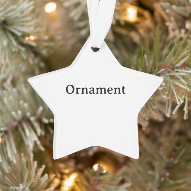 Create Your Own Simple Custom Acrylic Star  Ornament (Tree)