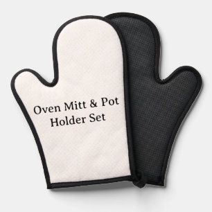 Create Your Own Simple Custom Black Silicone Oven Mitt