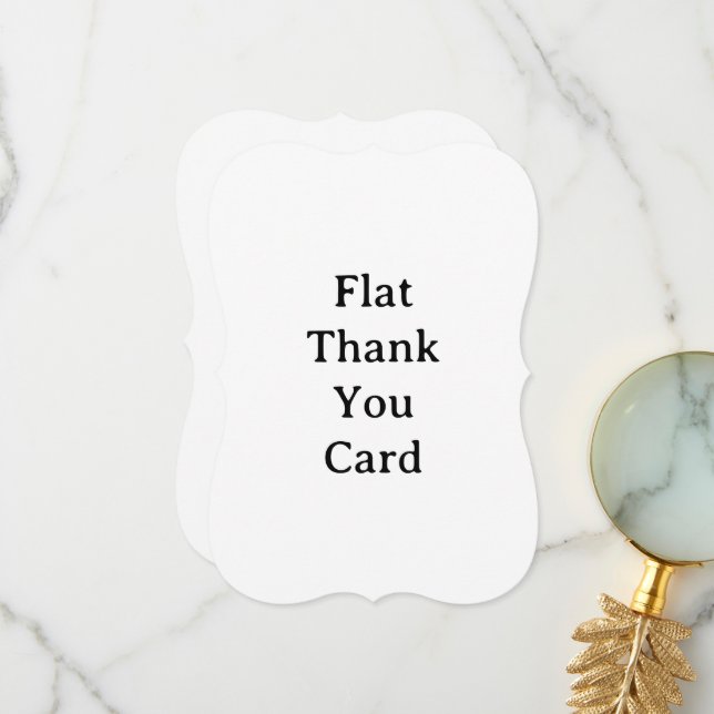 Create Your Own Simple Custom Bracket 5" x 7" Thank You Card (Front/Back In Situ)