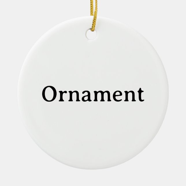 Create Your Own Simple Custom Ceramic Circle  Tree Decoration (Front)