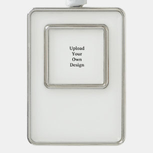 Create Your Own Simple Custom Framed  Silver Plated Framed Ornament