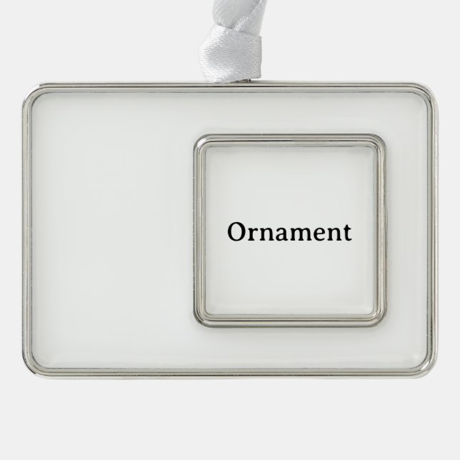 Create Your Own Simple Custom Framed  Silver Plated Framed Ornament (Front)
