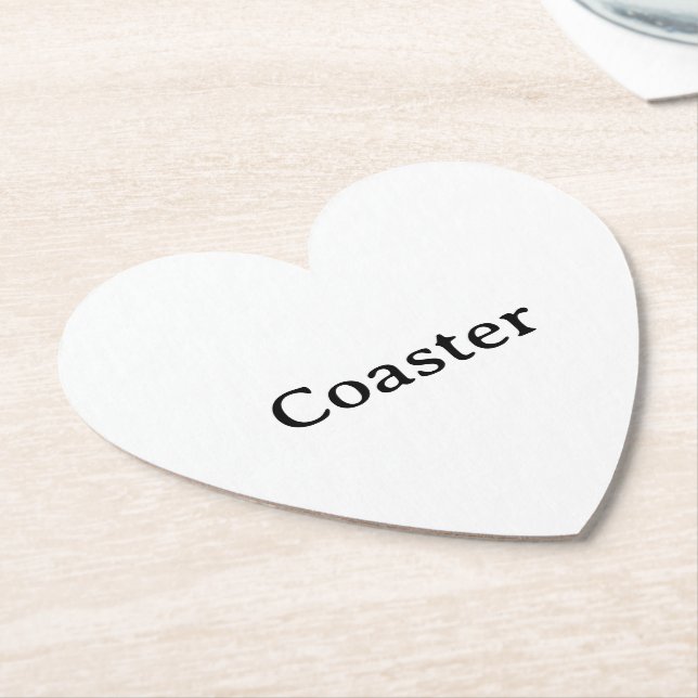 Create Your Own Simple Custom Heart Paper Coaster (Angled)