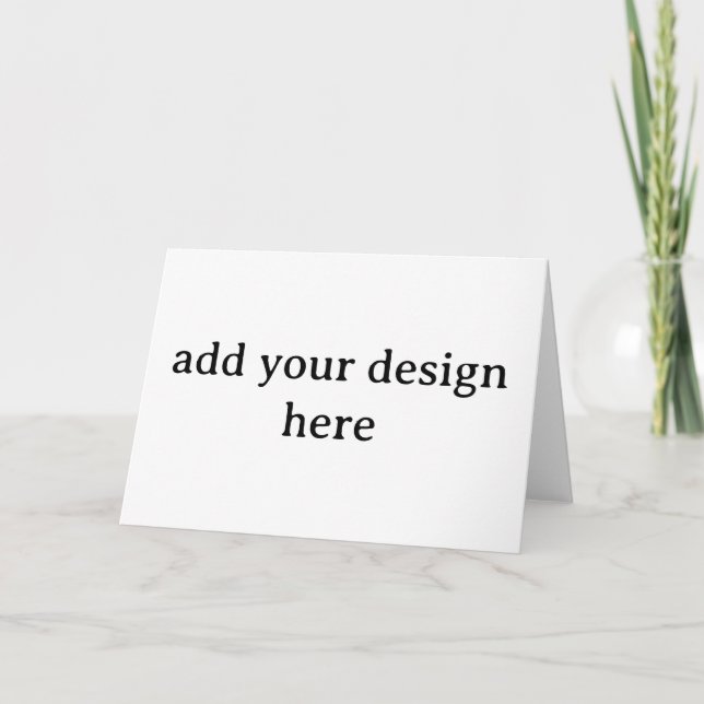 Create Your Own Simple Custom Horizontal 5" x 7" Thank You Card (Front)