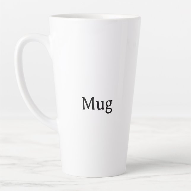 Create Your Own Simple Custom Large 17oz Latte Mug (Left)