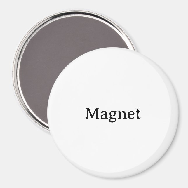 Create Your Own Simple Custom Large 3 Inch Circle  Magnet (Front/Back)