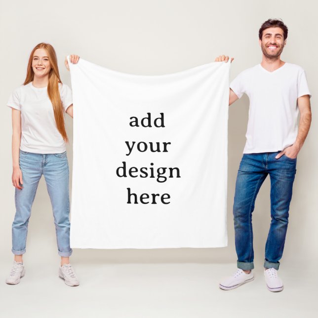 Create Your Own Simple Custom Medium 50" x 60" Fleece Blanket (In Situ)