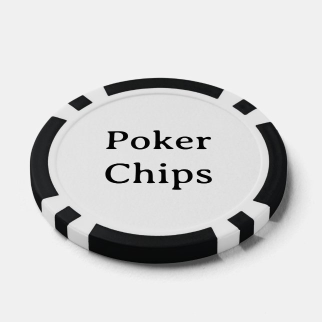 Create Your Own Simple Custom Poker Chips (Single)