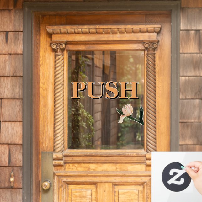 Create Your Own Simple Custom Push Window Cling (Home Door)