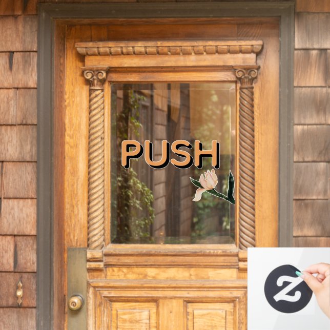 Create Your Own Simple Custom Push Window Cling (Home Door)