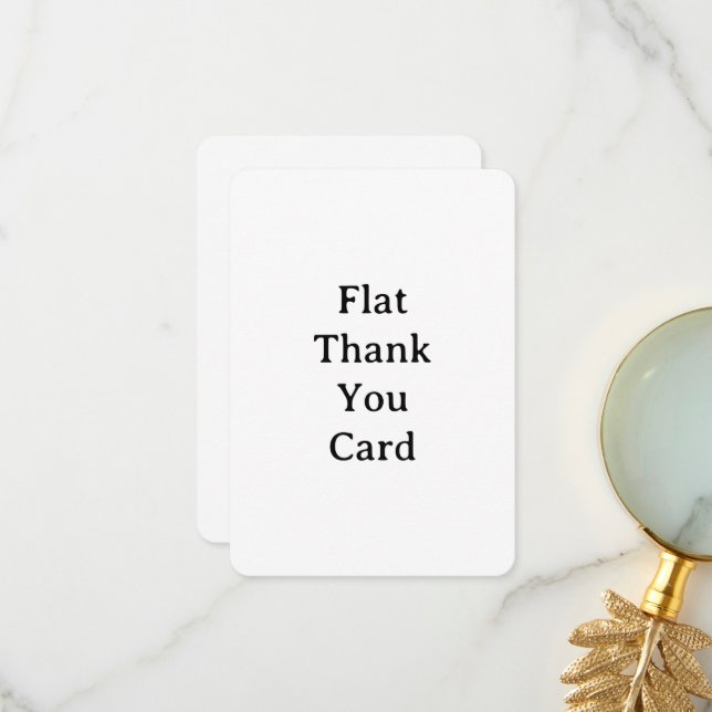 Create Your Own Simple Custom Rounded 3.5" x 5" Thank You Card (Front/Back In Situ)