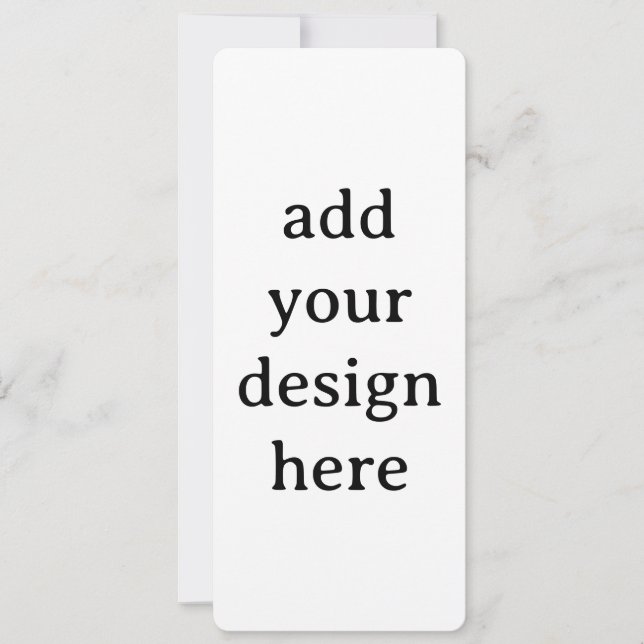 Create Your Own Simple Custom Rounded 4" x 9.25" Invitation (Front)