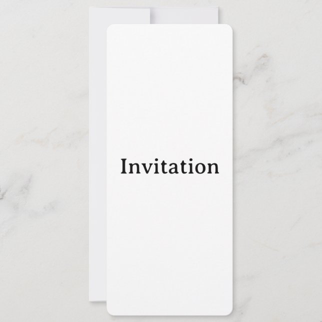 Create Your Own Simple Custom Rounded 4" x 9.25" Invitation (Front)