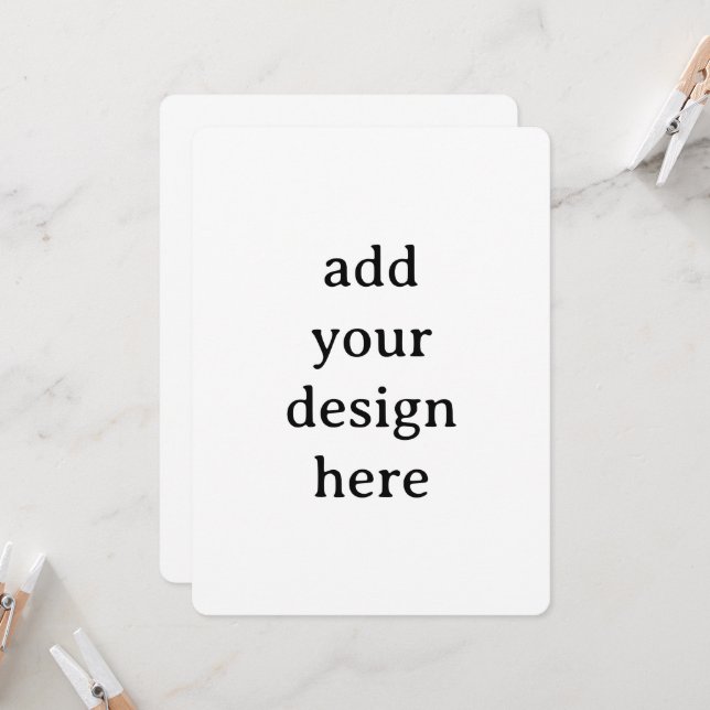 Create Your Own Simple Custom Rounded 5.5" x 7.5" Invitation (Front/Back In Situ)