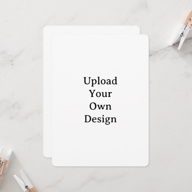 Create Your Own Simple Custom Rounded 5.5" x 7.5" Invitation (Front/Back In Situ)