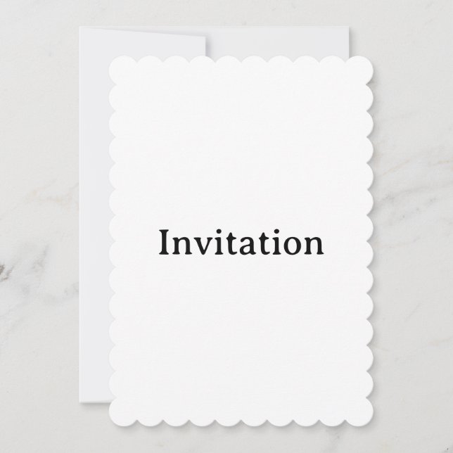 Create Your Own Simple Custom Scalloped 5" x 7" Invitation (Front)