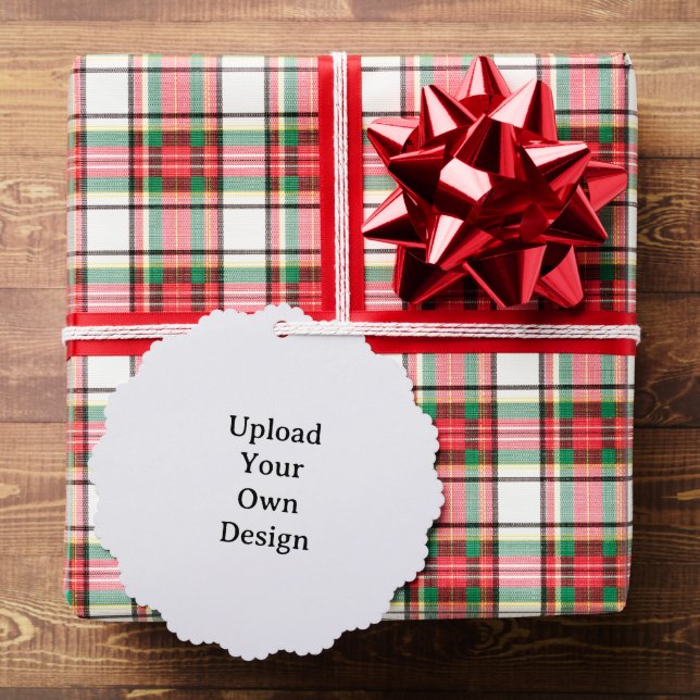 Create Your Own Simple Custom Scalloped Tree Decoration Card (Insitu (Gift))