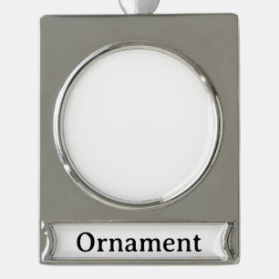 Create Your Own Simple Custom  Silver Plated Banner Ornament