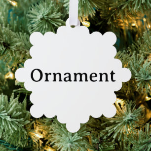 Create Your Own Simple Custom Snowflake Tree Decoration Card