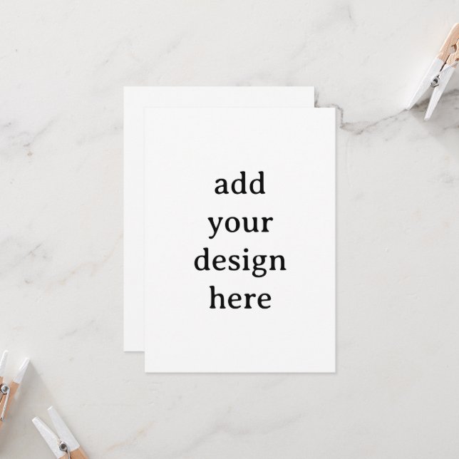 Create Your Own Simple Custom Squared 4.5" x 6.25" Invitation (Front/Back In Situ)