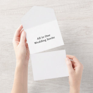 Create Your Own Simple Custom Standard  All In One Invitation