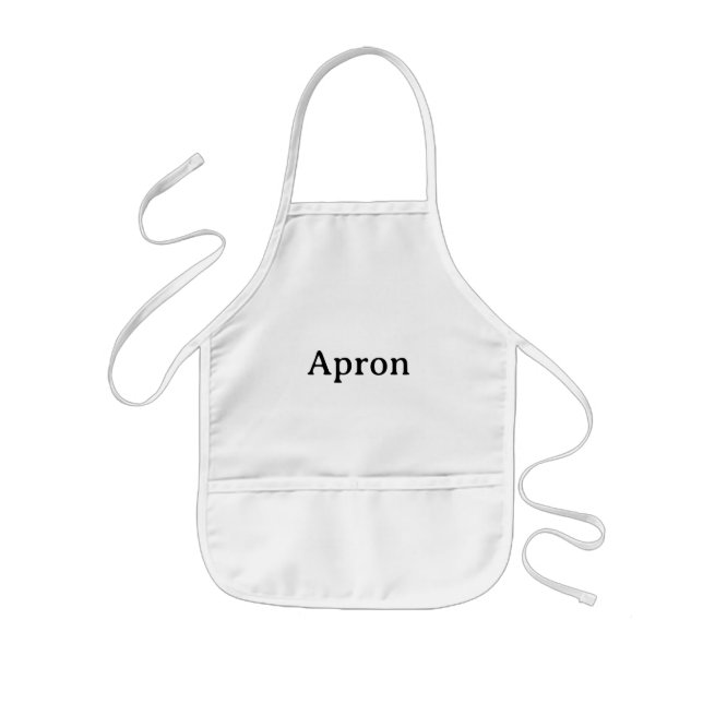 Create Your Own Simple Custom White Kids Apron (Front)