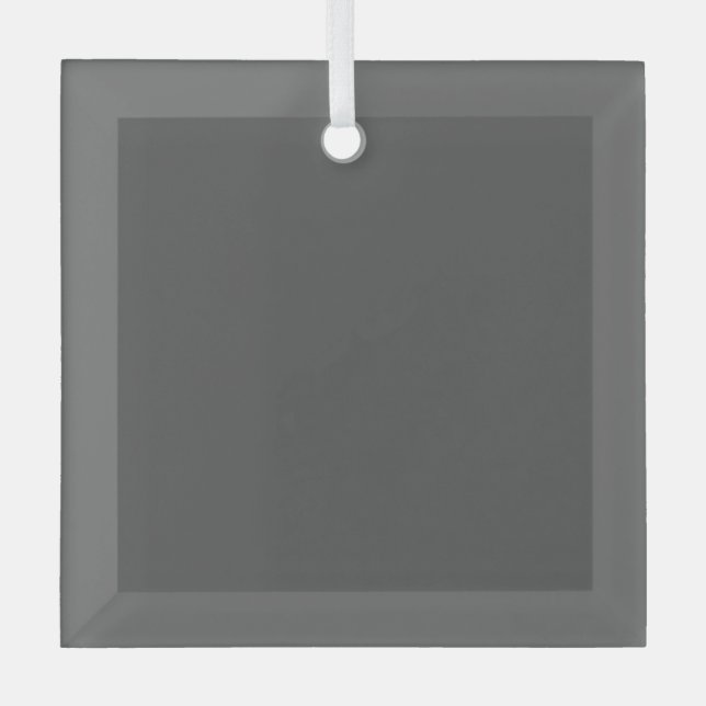 Create Your Own simple dark gray Glass Tree Decoration (Front)