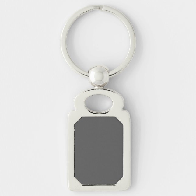 Create Your Own simple dark gray Key Ring (Front)