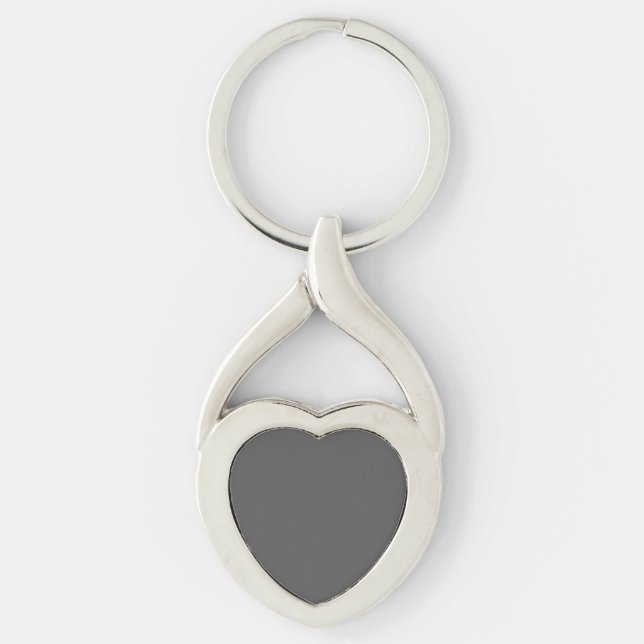Create Your Own simple dark gray Key Ring (Front)