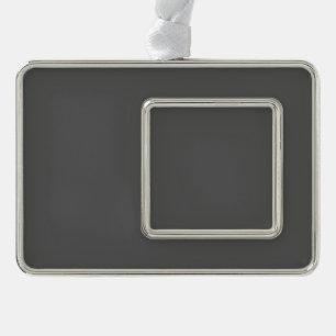 Create Your Own simple dark gray Silver Plated Framed Ornament