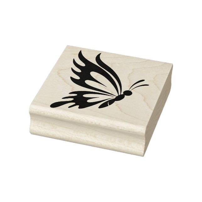 Create Your Own Simple Elegant Butterfly Profile Rubber Stamp (Stamp)