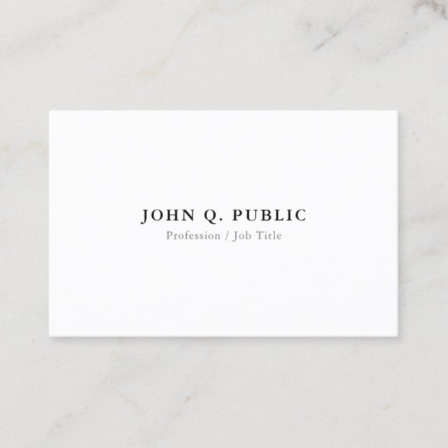 Create Your Own Simple Elegant Modern Minimalist Business Card (Front)