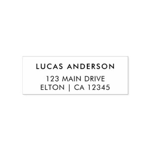 Create Your Own Simple Modern Return Address Self-inking Stamp