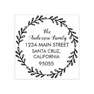 Create Your Own Simple Modern Round Rubber Stamp