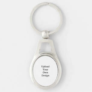 Create Your Own Simple Oval 2.3" x 1.3" Metal Key Ring