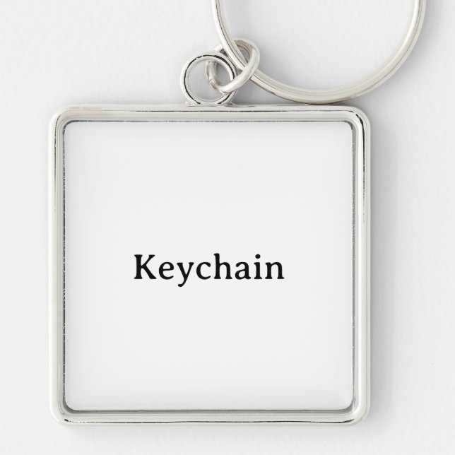 Create Your Own Simple Premium Square Large 2"  Key Ring (Front)
