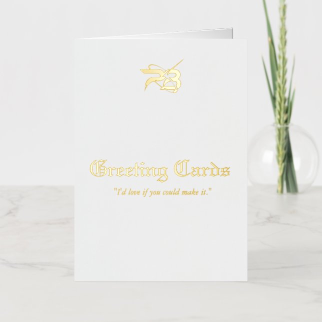 Create Your Own Simple Professional 5 x 7 Foil Greeting Card (Front)