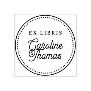 Create Your Own Simple Script Ex Libris Name Rubber Stamp