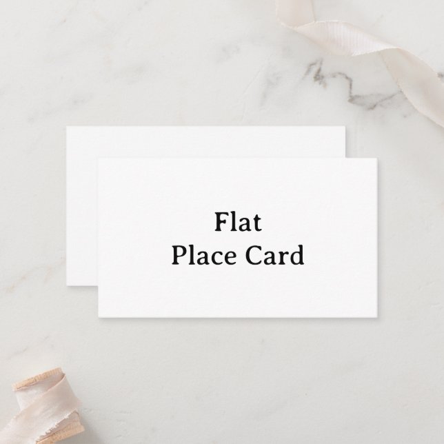 Create Your Own Simple Squared 3.5" x 2.0" Flat Place Card (Front/Back In Situ)