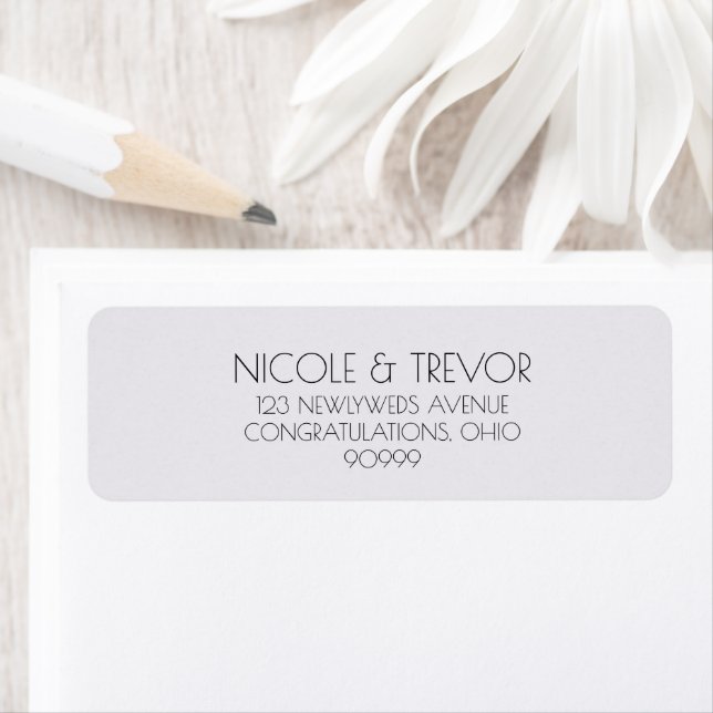 Create Your Own Simple Wedding Return Address (Insitu)