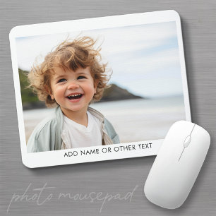 Create Your Own Single Photo Gallery white border Mouse Mat
