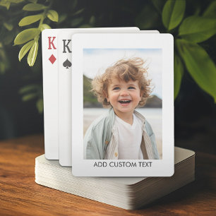Create Your Own Single Photo Gallery white border Playing Cards