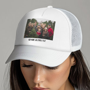 Create Your Own Single Photo Gallery white border Trucker Hat