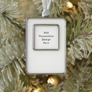 create your own Single Standard Size Silver Plated Framed Ornament
