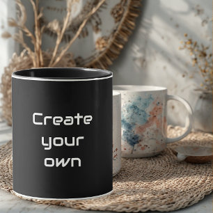 Create Your Own Sips & Giggles Custom Black Mug