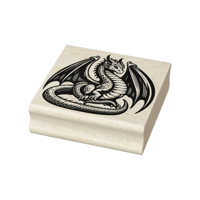 Create Your Own Sitting Pretty Regal Dragon Rubber Stamp (Stamp)