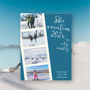Create your own ski vacation photo Postcard